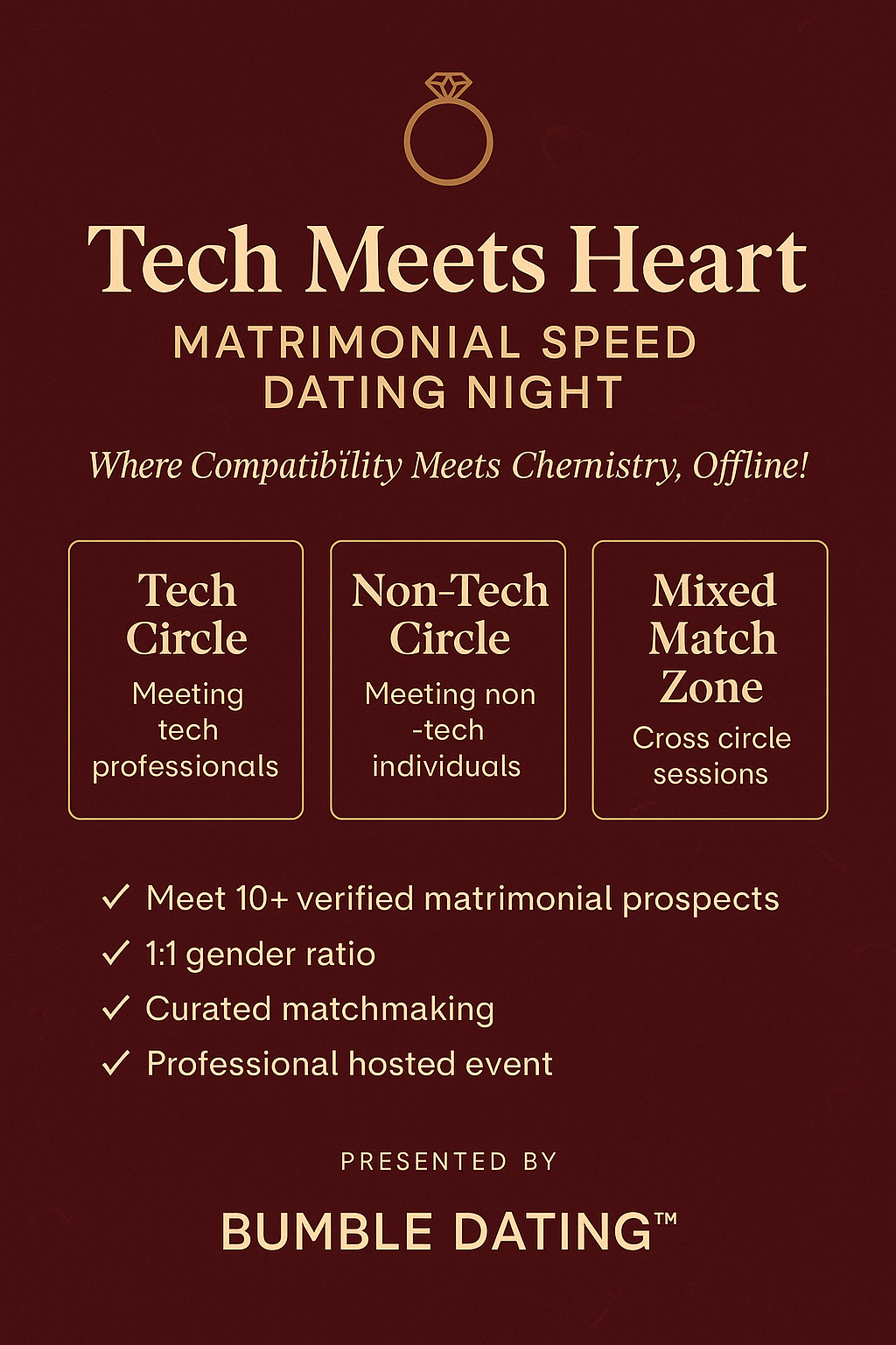 💍 Tech Meets Heart – Matrimonial Speed Dating Night-Bengaluru